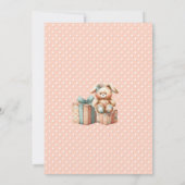 Invitation Peuvent accoucher fille d'attente Teddy Ours endor (Dos)