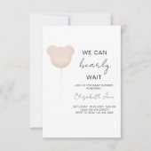 Invitation Peuvent attendre Baby shower bébé Teddy Bear Ballo (Devant)
