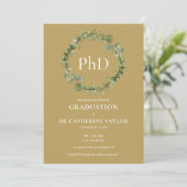 Invitation Ph.D. Gold Garland Graduation Party (Debout devant)