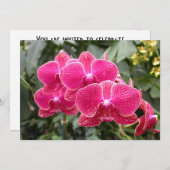 Invitation Phaléonopsis rose (Devant / Derrière)