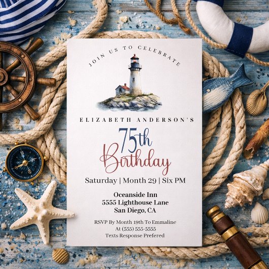 Invitation Phare 75e anniversaire
