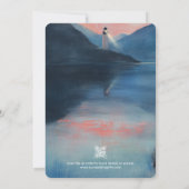 Invitation Phare au bord du lac mariage (Dos)