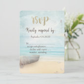 Invitation Phare de bateau de plage  RSVP  (Debout devant)
