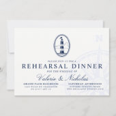 Invitation Phare de Beach | Dîner de répétition thématique na (Devant)