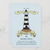 Invitation Phare de Cute| Nautical Anniversary Party (Devant / Derrière)
