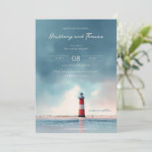 Invitation Phare de la Plage Serene Blue (Debout devant)