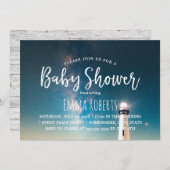 Invitation Phare de nuit d'été baby shower (Devant / Derrière)