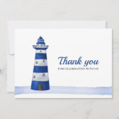 Invitation Phare | Merci de Baby shower nautique (Devant)
