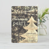 Invitation phare or entreprise Noël fête (Debout devant)