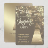 Invitation phare or entreprise Noël fête (Devant / Derrière)