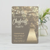 Invitation phare or entreprise Noël fête (Debout devant)