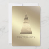 Invitation phare or entreprise Noël fête (Dos)