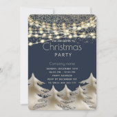 Invitation phare or entreprise Noël fête (Devant)