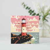 Invitation Phare vintage (Debout devant)