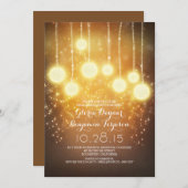 Invitation phares à cordes et lanternes fêter l'engagement (Devant / Derrière)