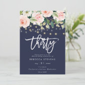 Invitation phares fleuris rustiques marine 30e anniversaire (Debout devant)