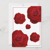 Invitation Pharmacien moderne White & Red Rose (Dos)