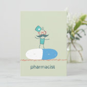 Invitation Pharmacien sur tablette (Debout devant)