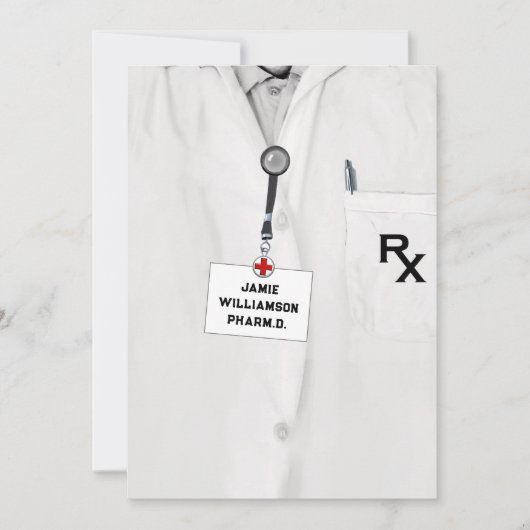 Invitation Pharmacienne Fête de Graduation de l'école de phar (Devant)