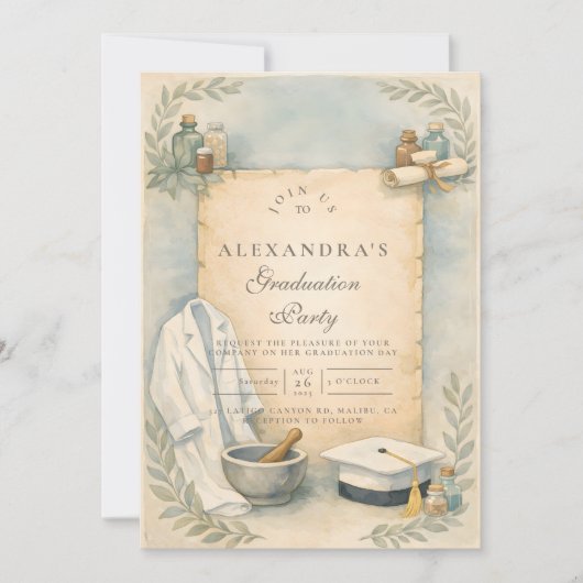 Invitation Pharmacist Graduation Celebration (Devant)