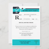 Invitation Pharmaciste Médicale Retraite du carnet d'ordonnan (Devant)