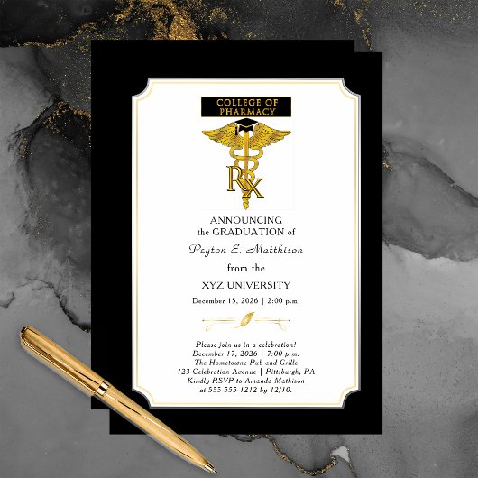Invitation Pharmacy College Pharmacy |Graduation en toxicolog