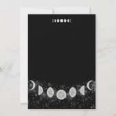 Invitation Phases de Lune Noire et Blanche sous les étoiles M (Dos)