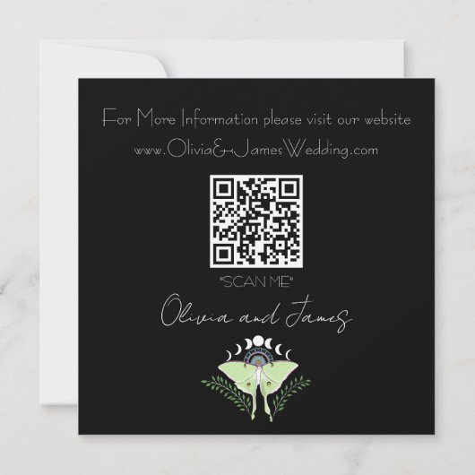 Invitation Phases Luna Moth Moon (Dos)