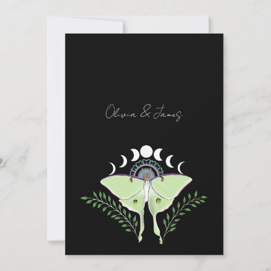 Invitation Phases Luna Moth Moon (Dos)