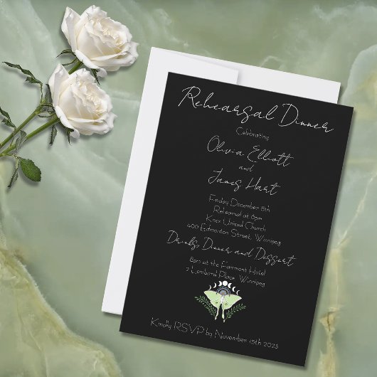 Invitation Phases Luna Moth Moon