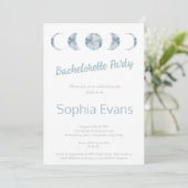 Invitation Phases minimalistes Lune Bachelorette (Debout devant)