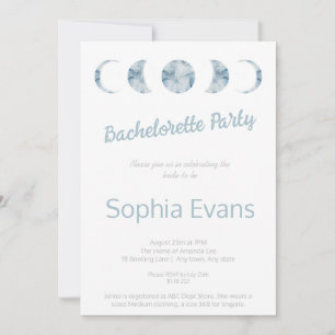 Invitation Phases minimalistes Lune Bachelorette