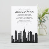 Invitation Philadelphia Pennsylvania City Skyline Mariage Inv (Debout devant)