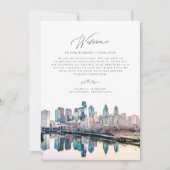 Invitation PHILADELPHIE Lettre de bienvenue Timeline Mariage  (Devant)