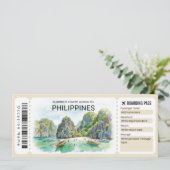 Invitation Philippines Trip Boarding Pass Ticket (Debout devant)