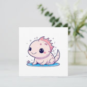 Invitation philosophe axolotal mignon (Debout devant)