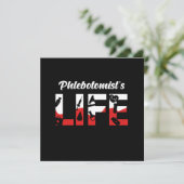 Invitation Phlebotomiste Vie Phlebotomie Syringe Cadeau de sa (Debout devant)