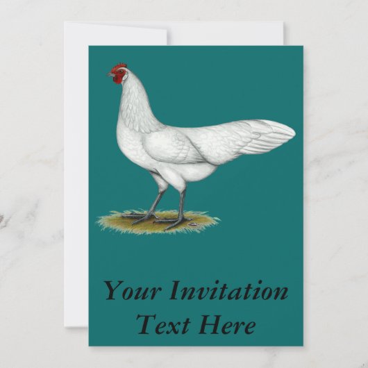Invitation Phoenix : Hen blanc (Devant)