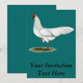 Invitation Phoenix : Hen blanc (Devant / Derrière)