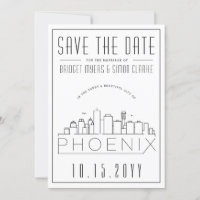 Phoenix Mariage Style Ciel Sauvegarder la Date