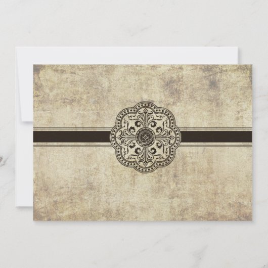 Invitation Phonographe vintage bleu clair (Dos)