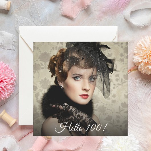 Invitation Photo 100e anniversaire bonjour 100