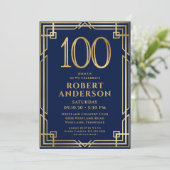 Invitation Photo 100e anniversaire de la Marine Blue Gold (Debout devant)
