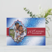 Invitation photo 10e anniversaire de mariage (Debout devant)