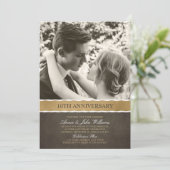 Invitation Photo 10e anniversaire de mariage Votre image ici (Debout devant)