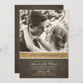 Invitation Photo 10e anniversaire de mariage Votre image ici (Devant / Derrière)