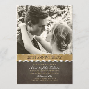 Invitation Photo 20e anniversaire de mariage Votre photo ici