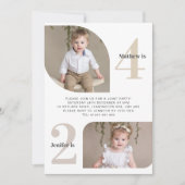 Invitation Photo 2e et 4e anniversaire conjoint (Devant)