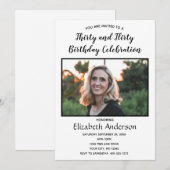 Invitation Photo 30e anniversaire Trente Flirty Anniversaire (Devant / Derrière)