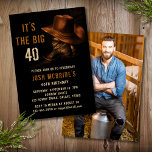 Invitation Photo 40e anniversaire Bottes de Casquette rustiqu<br><div class="desc">40th Birthday Photo Rustic Cowboy Casquette Boots Invitations comprend une paire de bottes en cuir cowboy avec casquette et votre personnalisation de fête de 40e anniversaire informations d'invitation ci-dessous. Ajoutez votre photo préférée au verso. Créé par Evco Studio www.zazzle.com/store/evcostudio</div>